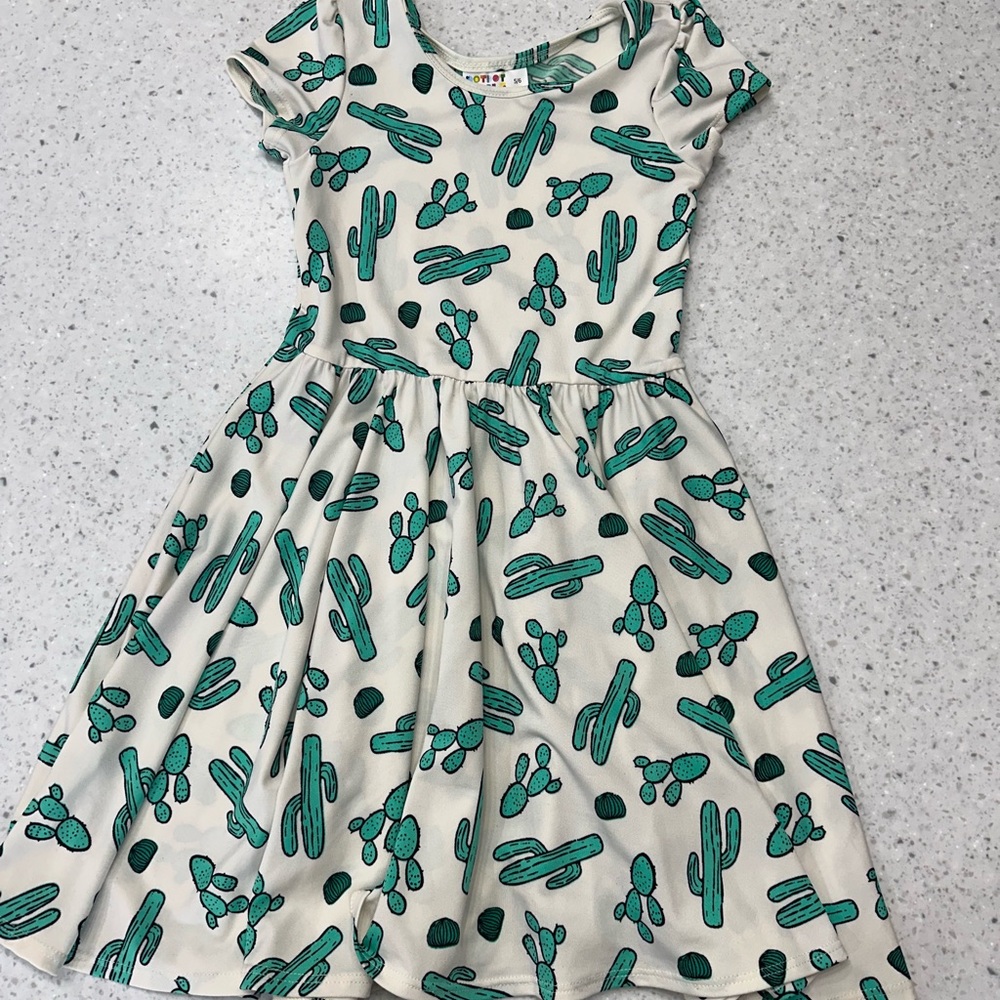 Cactus Print Kids Dress DDS cool fabric 5/6